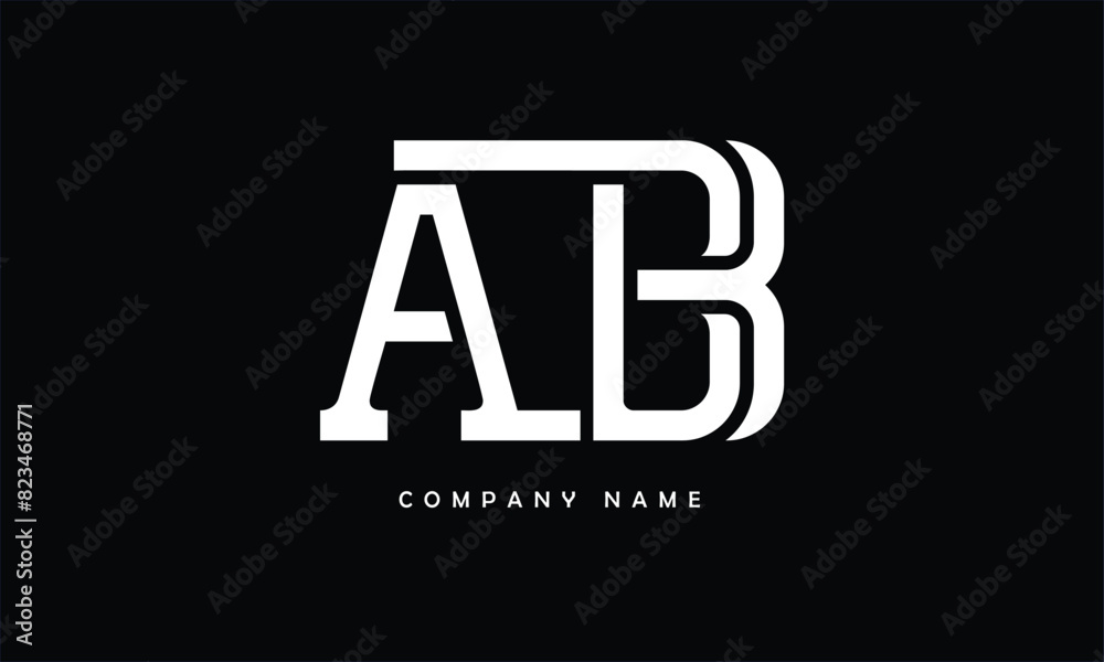 Fototapeta premium AB, BA, A, B Abstract Letters Logo Monogram