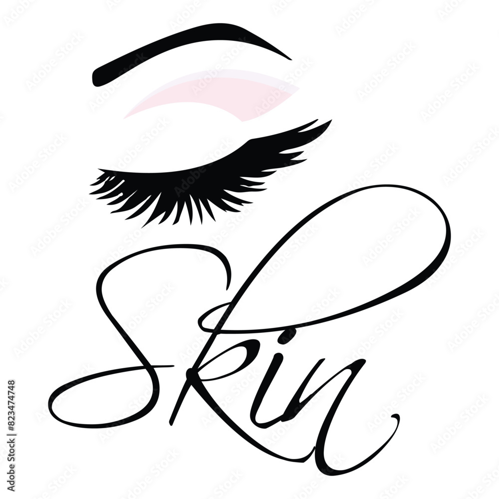 Obraz premium eyebrow logo design icon vector