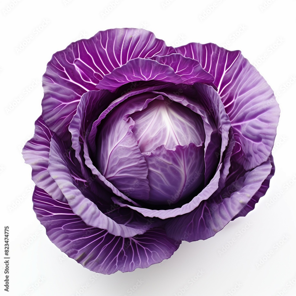 Fototapeta premium red cabbage isolated on white background