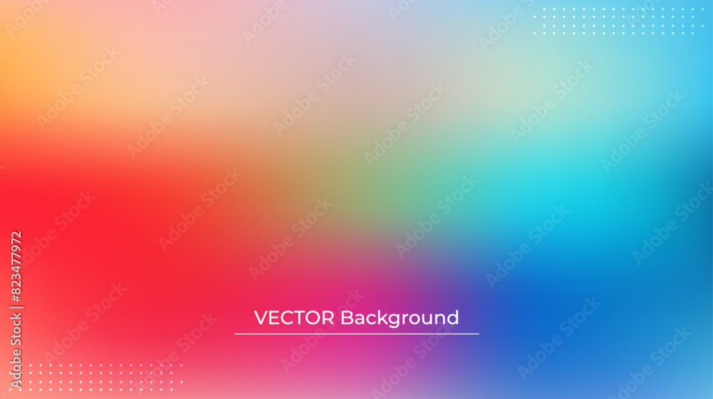 Smooth and blurry colorful gradient mesh background. Modern bright rainbow colors. Easy editable soft colored vector banner template. Premium quality Smooth and blurry colorful gradient mesh background. Modern bright rainbow colors. Easy editable soft colored vector banner template. Premium quality