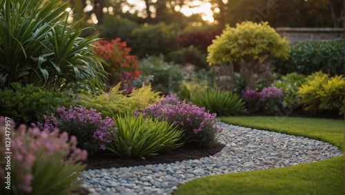 Landscaped garden by a designer