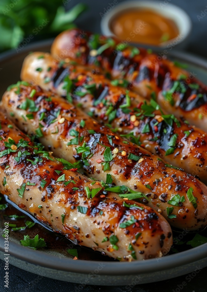 Weisswurst - White sausages with a side of pretzels and sweet mustard. Weisswurst - White sausages with a side of pretzels and sweet mustard.