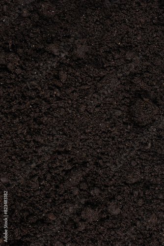 Black land for plant background.