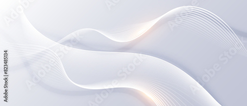 Abstract gray background with wavy and curvy lines.	
