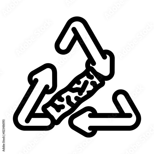 eco friendly wood pellets line icon vector. eco friendly wood pellets sign. isolated contour symbol black illustration