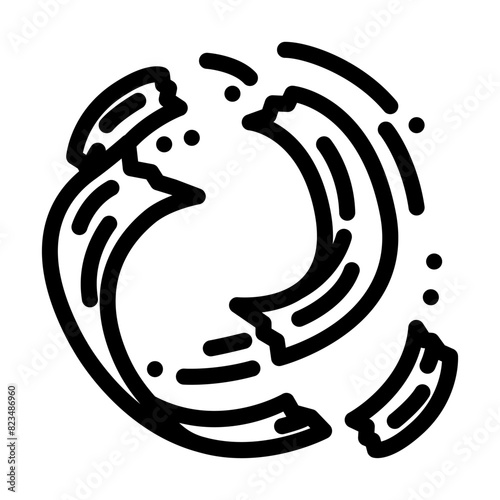sawdust wood pellets line icon vector. sawdust wood pellets sign. isolated contour symbol black illustration