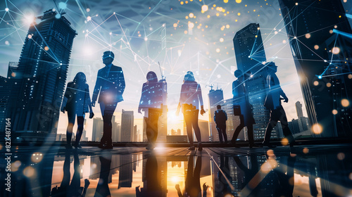 Equipe entreprise corporate technologie bureaux