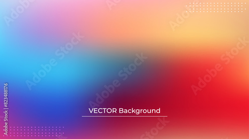 Smooth and blurry colorful gradient mesh background. Modern bright rainbow colors. Easy editable soft colored vector banner template. Premium quality photo