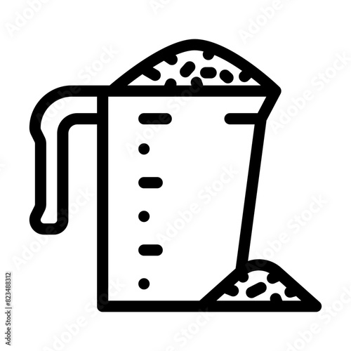 granules wood pellets line icon vector. granules wood pellets sign. isolated contour symbol black illustration