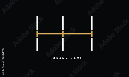 HH, HH Abstract Letters Logo Monogram