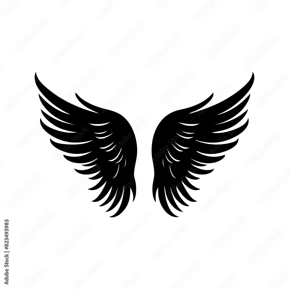 angel feather wings simple design Vector illustration angel feather wings simple design Vector illustration