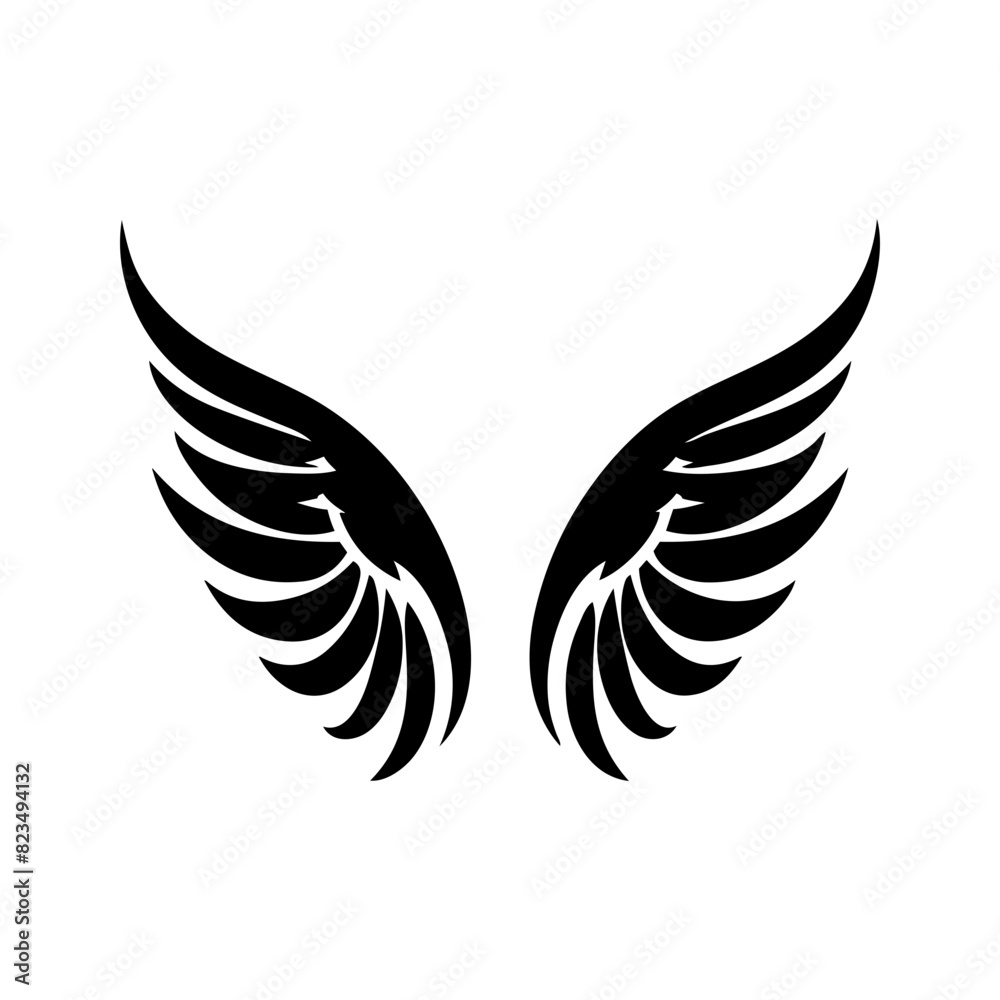 angel feather wings simple design Vector illustration angel feather wings simple design Vector illustration
