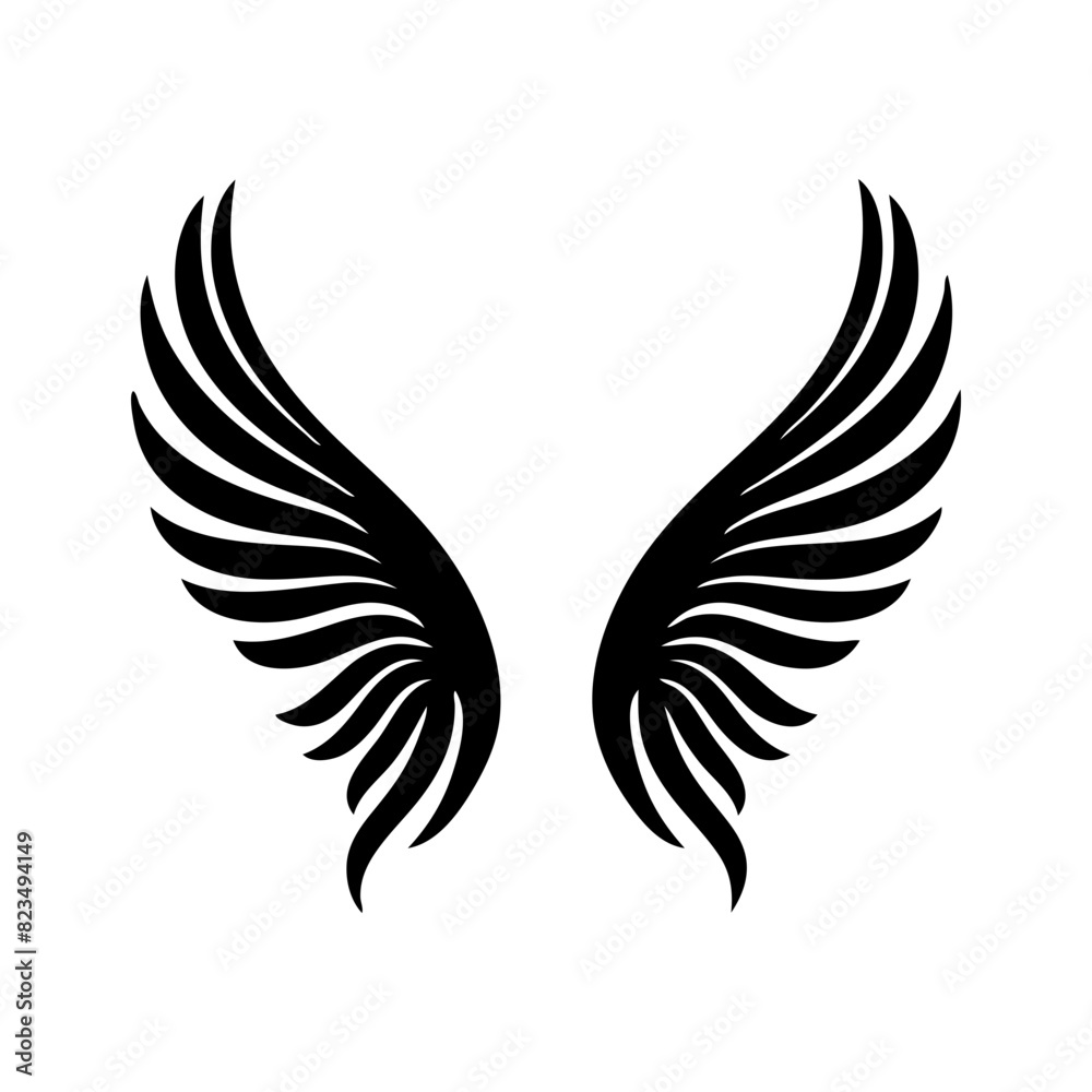 angel feather wings simple design Vector illustration angel feather wings simple design Vector illustration