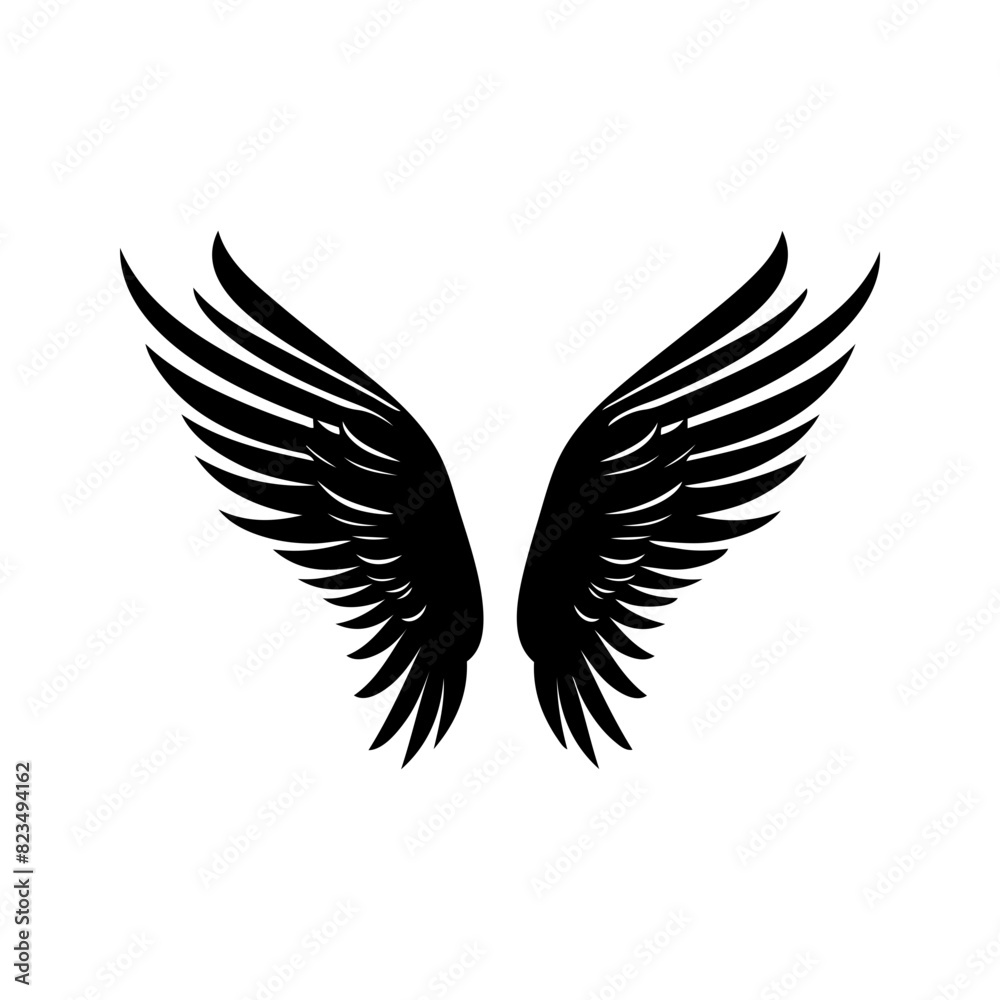 angel feather wings simple design Vector illustration angel feather wings simple design Vector illustration