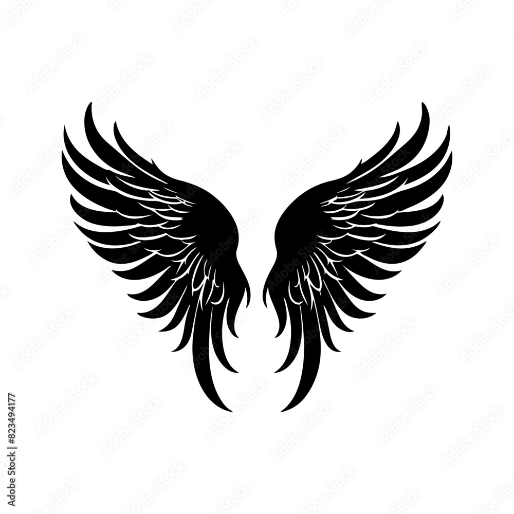 Obraz premium angel feather wings simple design Vector illustration