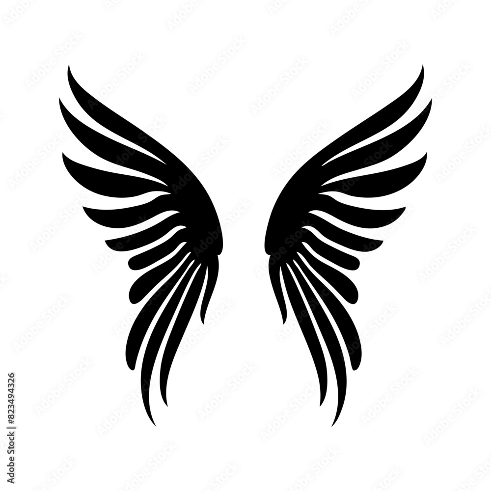 angel feather wings simple design Vector illustration angel feather wings simple design Vector illustration
