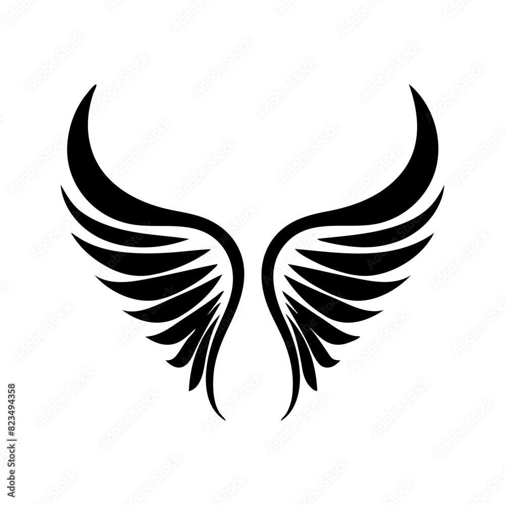angel feather wings simple design Vector illustration angel feather wings simple design Vector illustration