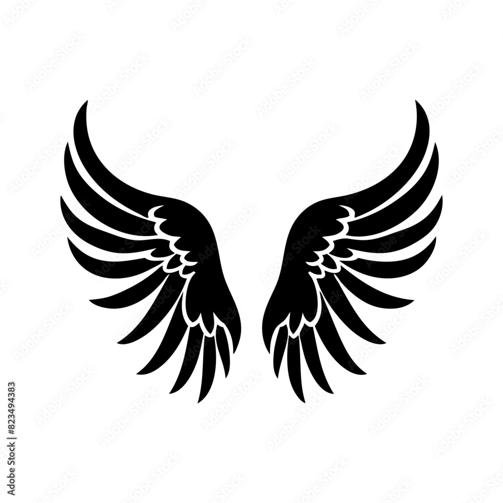 angel feather wings simple design Vector illustration angel feather wings simple design Vector illustration