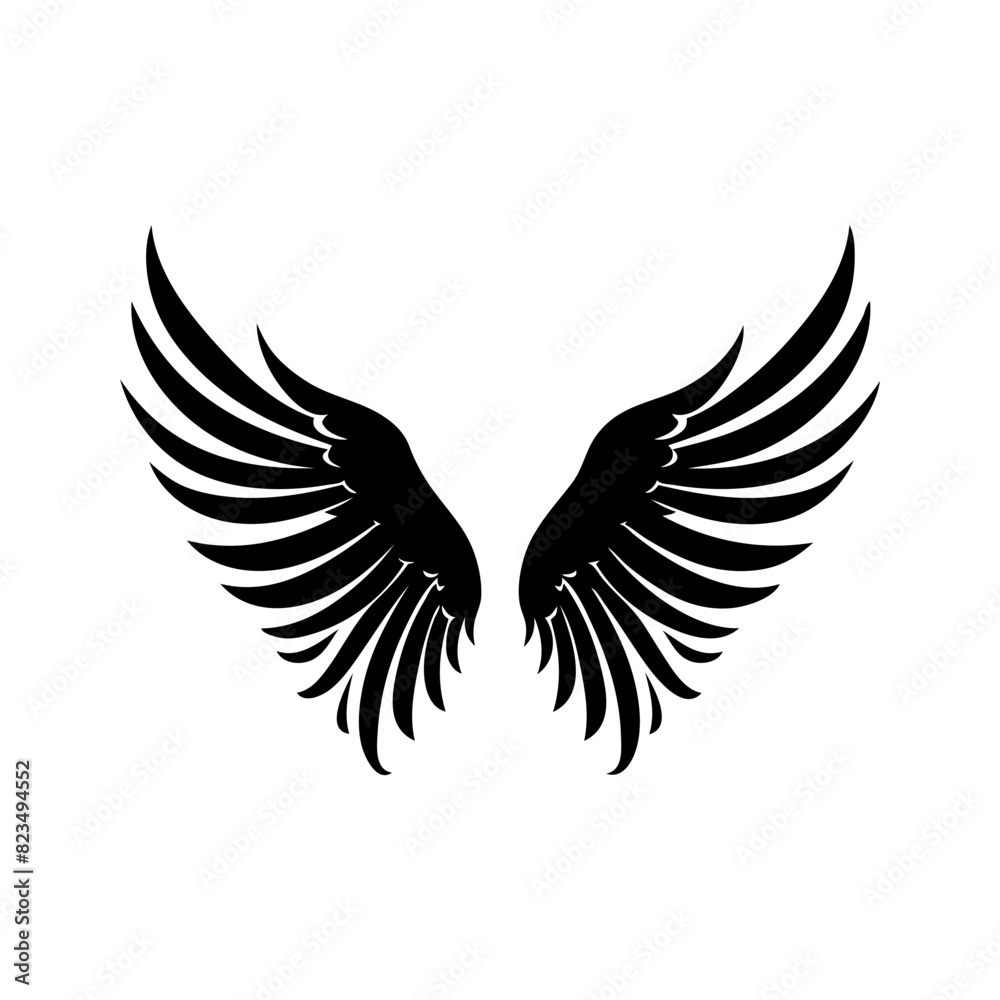 angel feather wings simple design Vector illustration angel feather wings simple design Vector illustration