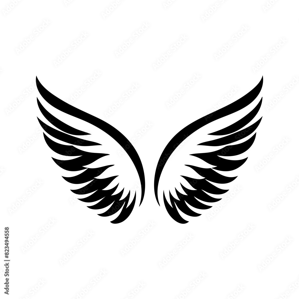 angel feather wings simple design Vector illustration angel feather wings simple design Vector illustration