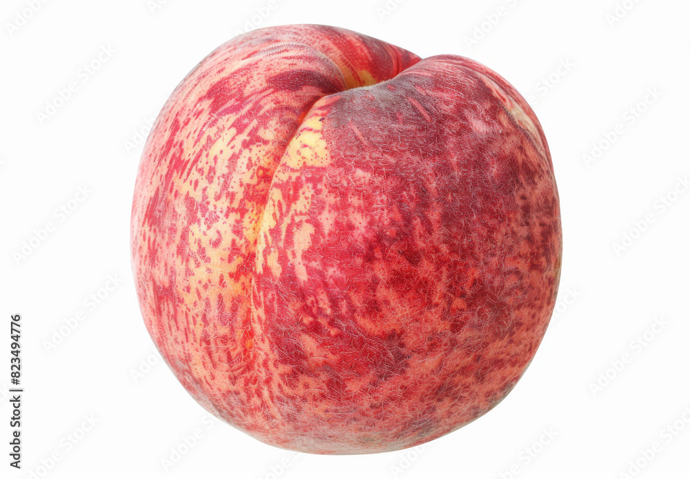Fototapeta premium Peach fruit white background
