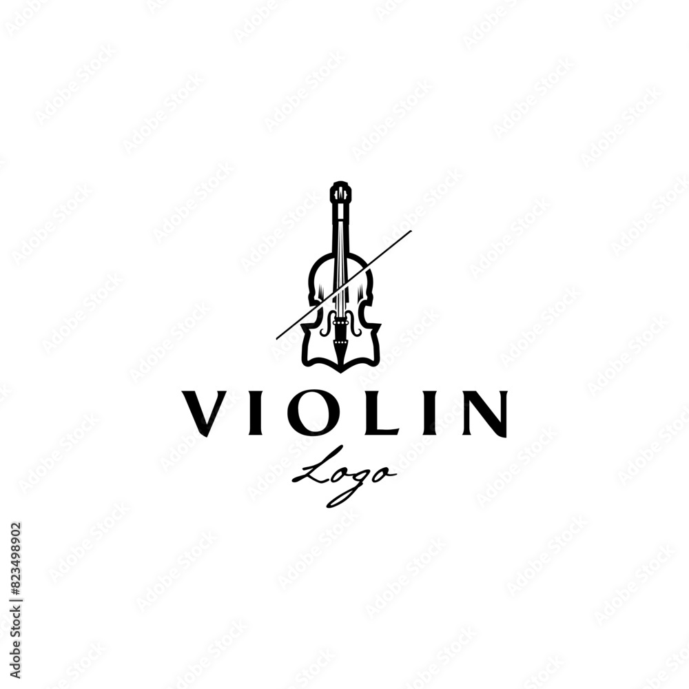 Violin strings for orchestral classical music logo design Violin strings for orchestral classical music logo design