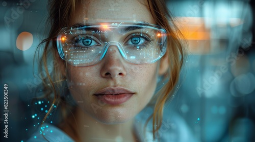 A woman wearing a pair of virtual reality goggles