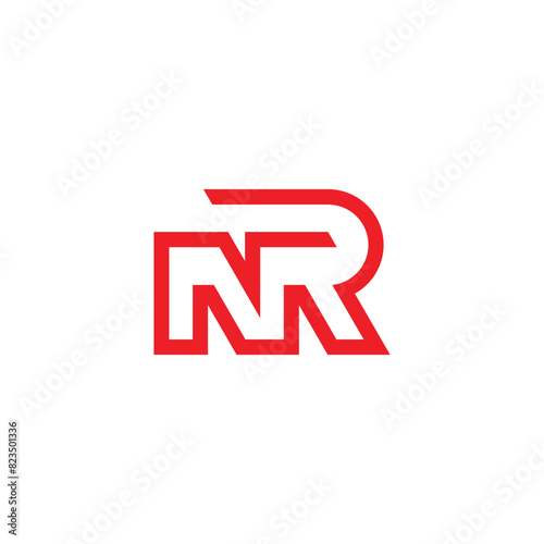 letter mr run motion linear logo vector