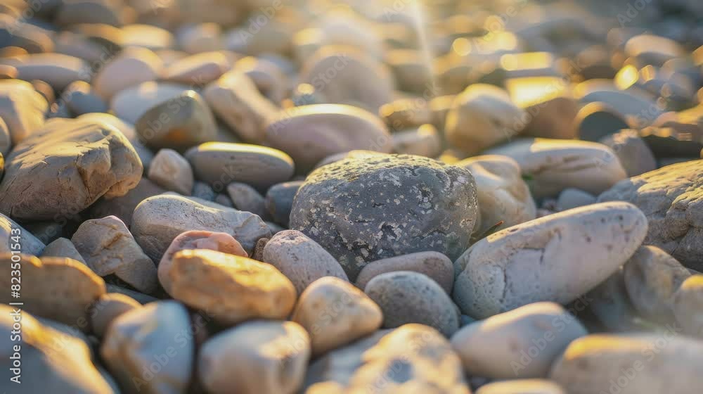 the beauty of pebbles and sunlight . seamless looping time-lapse virtual 4k video Animation Background. the beauty of pebbles and sunlight . seamless looping time-lapse virtual 4k video Animation Background.