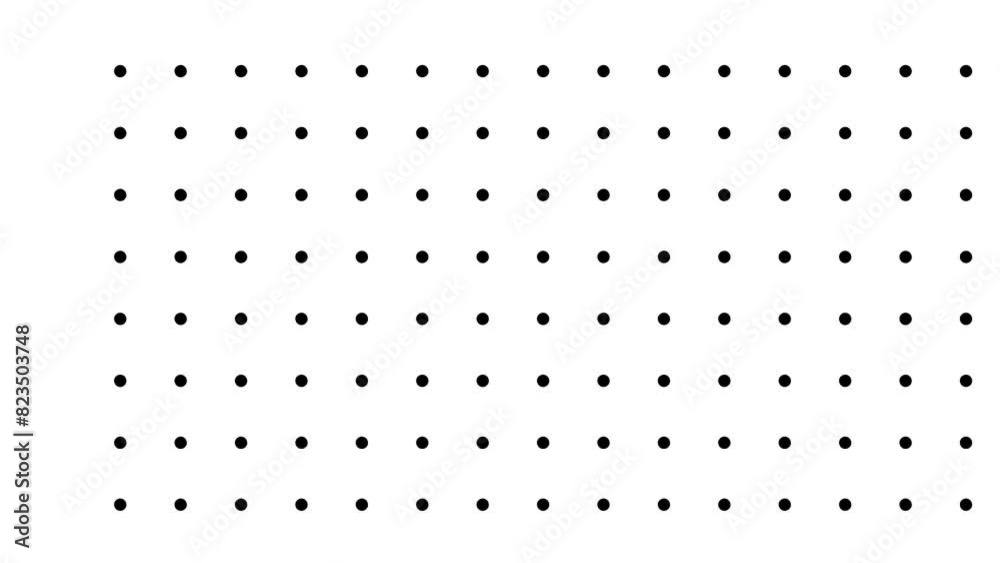 The screentone, in the form of dots arranged in even rows, moves and shifts off the screen. The screentone, in the form of dots arranged in even rows, moves and shifts off the screen.