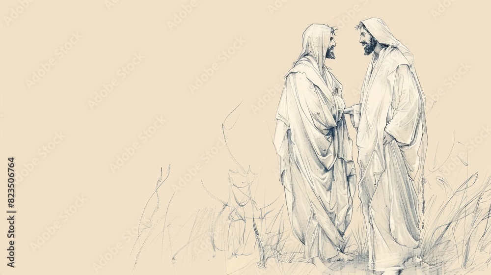 Strength and Faith: Jesus' Triumph Over Temptation, Biblical Illustration Strength and Faith: Jesus' Triumph Over Temptation, Biblical Illustration