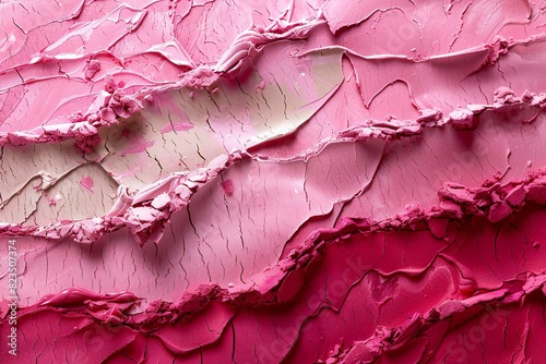 A pink powdery background with many colors of texture