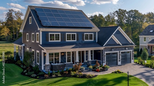 A house with solar panels on the roof. © MIX STOCK IMAGE