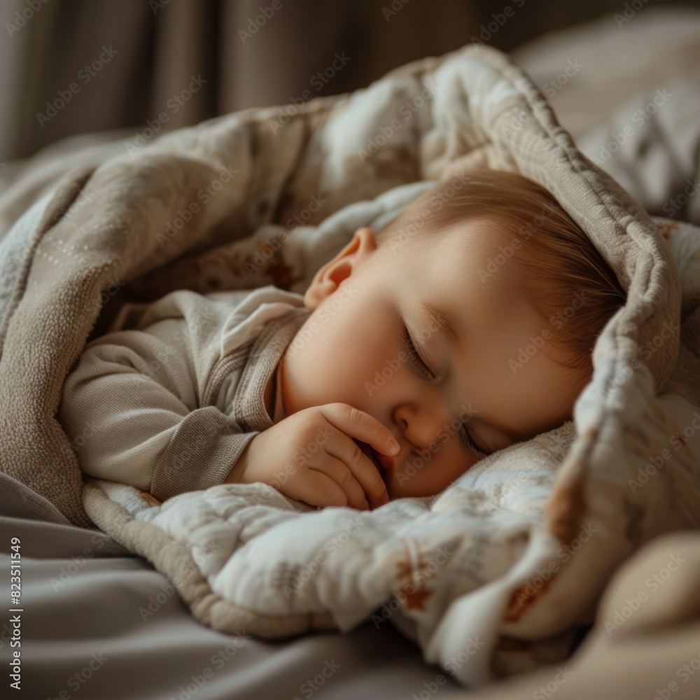Adorable Little Baby in Peaceful Sleep Adorable Little Baby in Peaceful Sleep