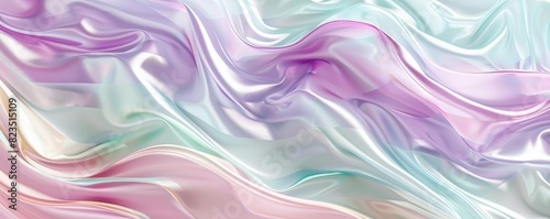 Abstract pastel colored silk waves background, soft and smooth texture with elegant flowing lines, suitable for design and decor.