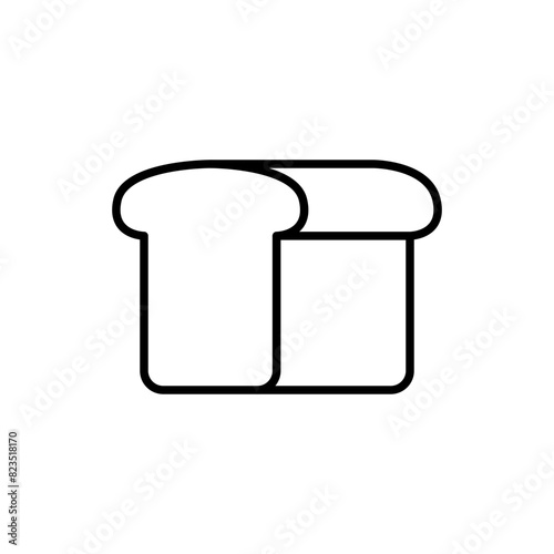 Bread outline icons, minimalist vector illustration ,simple transparent graphic element .Isolated on white background © Upnowgraphic Studio