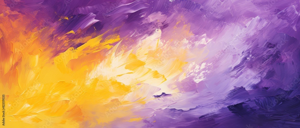 Yellow and purple abstract brush strokes background with copy space, Yellow and purple abstract brush strokes background with copy space,