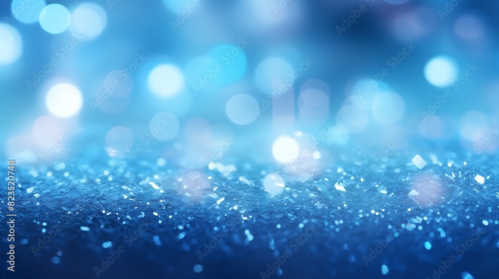 Abstract bokeh lights with light Blue background