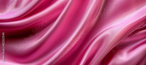 Graceful flowing fabric design on soft pink background  creating an elegant centerpiece