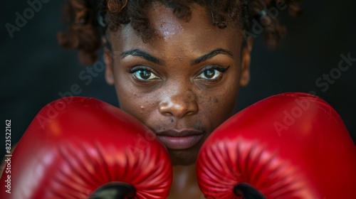 Determined Female Boxer Portrait © ANasta