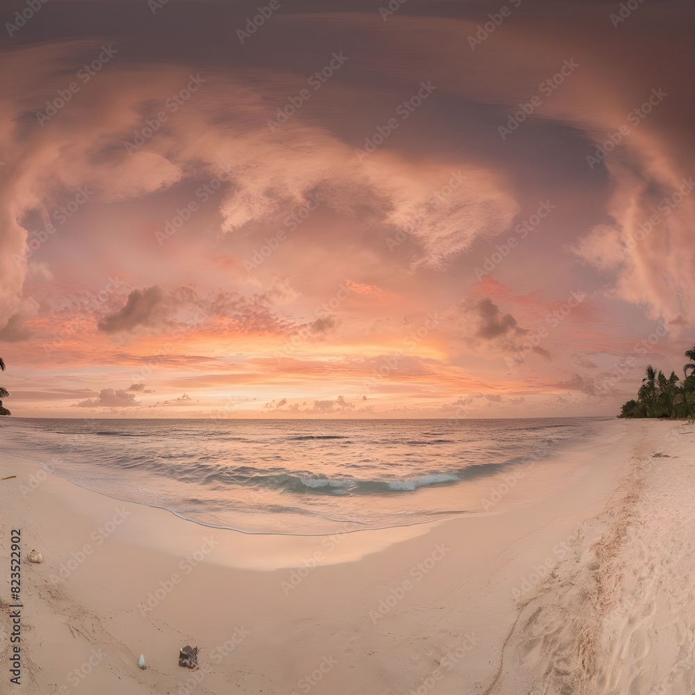 Obraz premium Sunset over the river. Generative ai 