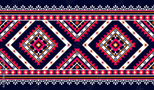 Navajo tribal ethnic Aztec  seamless pattern. South Western motif Mexican. Vector Navajo textile. Boho rug Woven carpet decor style. Design for Batik, fabric, clothing. Geometric ornament Indian.