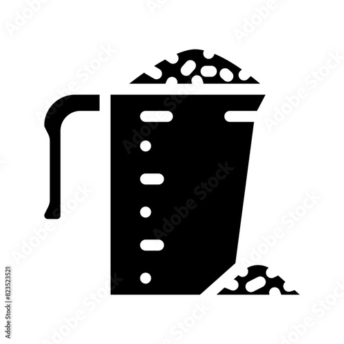 granules wood pellets glyph icon vector. granules wood pellets sign. isolated symbol illustration