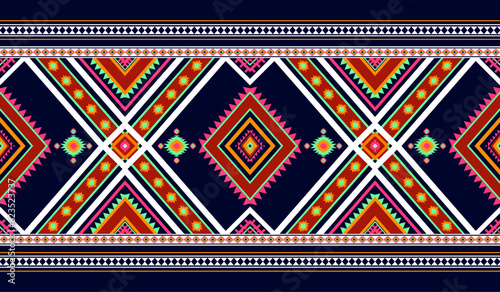 Navajo tribal ethnic Aztec  seamless pattern. South Western motif Mexican. Vector Navajo textile. Boho rug Woven carpet decor style. Design for Batik, fabric, clothing. Geometric ornament Indian.