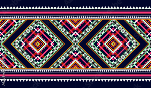 Navajo tribal ethnic Aztec  seamless pattern. South Western motif Mexican. Vector Navajo textile. Boho rug Woven carpet decor style. Design for Batik, fabric, clothing. Geometric ornament Indian.