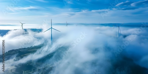Renewable energy sources are crucial for sustainable growth and combating climate change. Concept Renewable Energy, Sustainable Growth, Climate Change, Green Technology, Environmental Conservation photo