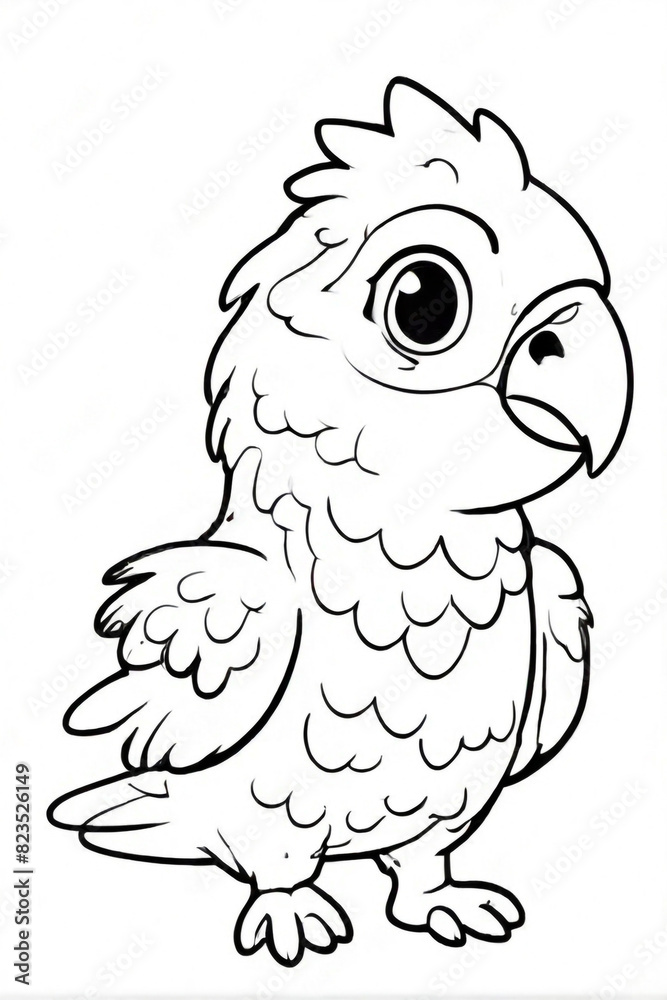 cartoon parrot coloring book pages, black and white designs for kids and toddlers, a resource for preschool teachers cartoon parrot coloring book pages, black and white designs for kids and toddlers, a resource for preschool teachers