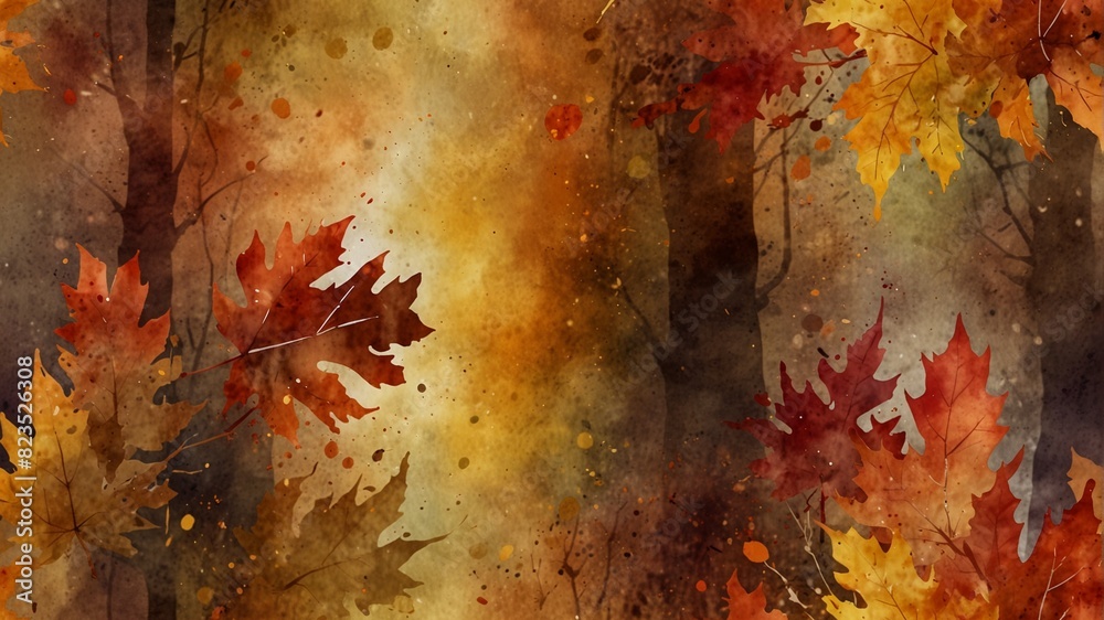 Explore the Beauty of an Enchanting Autumn Forest with foliage - ai generative 