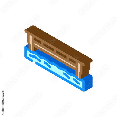 plate girder bridge isometric icon vector. plate girder bridge sign. isolated symbol illustration