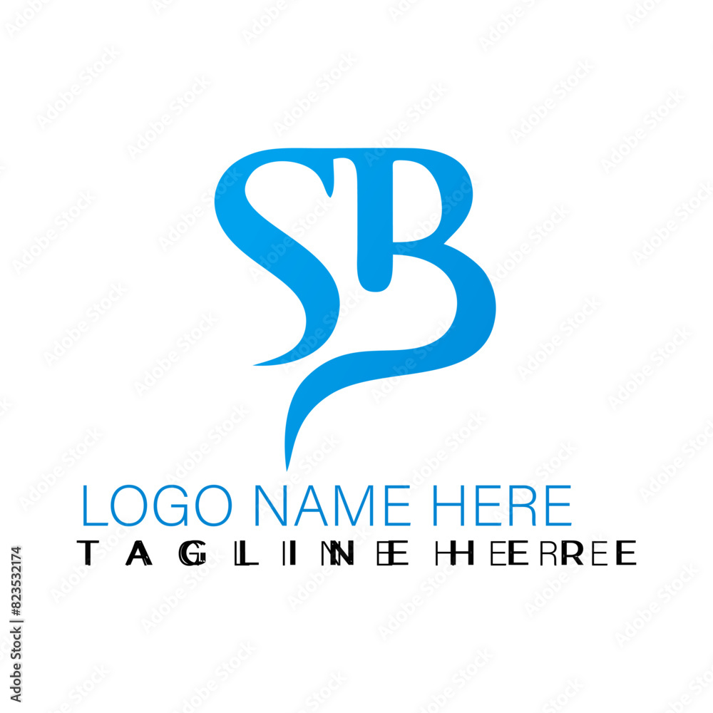 Sb design vector wave logo Sb design vector wave logo